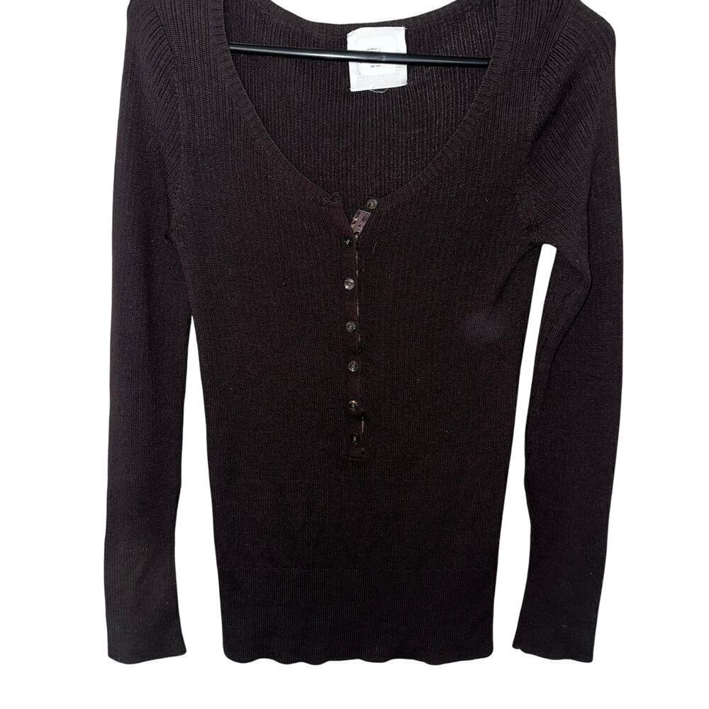 Old navy wool blend dark brown long sleeve sz m